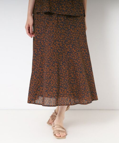 CORDIER / コルディア スカート | 【S~Lサイズ/セットアップ/洗える】ミラクルウェーブ スカート(ネイビー(594))