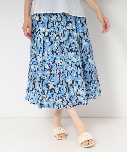 CORDIER / コルディア スカート | 【S~Lサイズ/セットアップ/洗える】ミラクルウェーブ スカート(ネイビー(194))