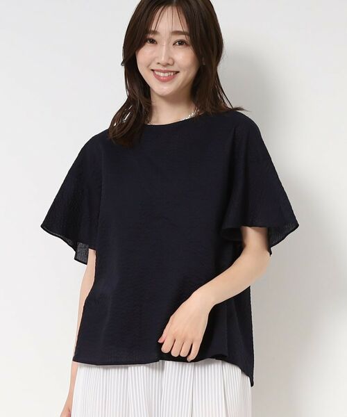 CORDIER / コルディア シャツ・ブラウス | 【M～4Lサイズ/セットアップ/洗える】ミラクルウェーブ フェミニンブラウス | 詳細11