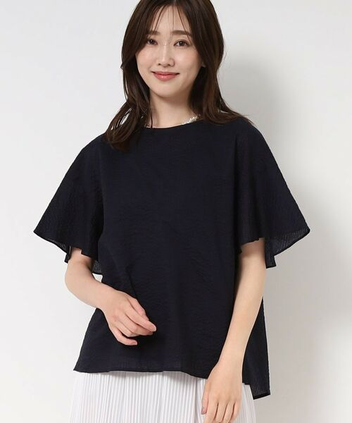 CORDIER / コルディア シャツ・ブラウス | 【M～4Lサイズ/セットアップ/洗える】ミラクルウェーブ フェミニンブラウス | 詳細12