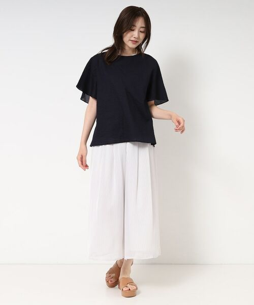 CORDIER / コルディア シャツ・ブラウス | 【M～4Lサイズ/セットアップ/洗える】ミラクルウェーブ フェミニンブラウス | 詳細13