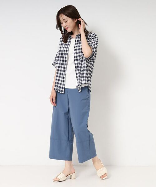 CORDIER / コルディア シャツ・ブラウス | 【M～4Lサイズ/洗える】シルク混シアーチェックシャツ | 詳細13