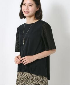CORDIER / コルディア カットソー | シルケットスムース フレア袖フェミニンTシャツ