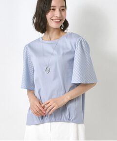 CORDIER / コルディア カットソー | シルケットスムース フレア袖フェミニンTシャツ