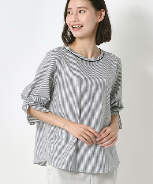 CORDIER / コルディア シャツ・ブラウス | 【洗える】一枚着るだけでサマになるフェミニンプルオーバー | 詳細1