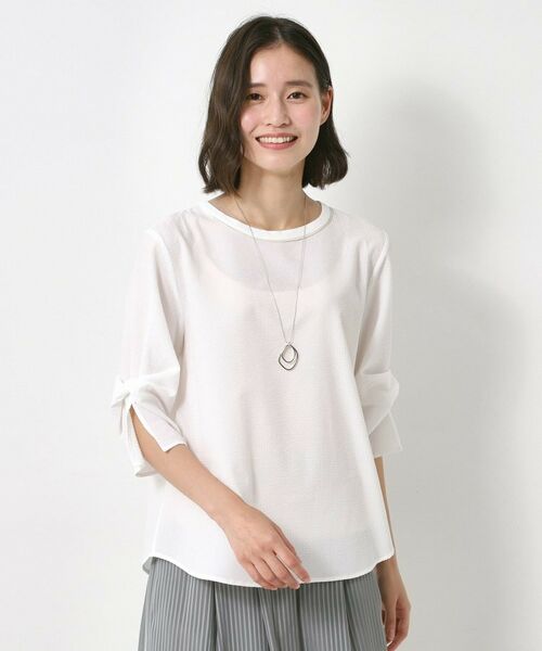 CORDIER / コルディア シャツ・ブラウス | 【洗える】一枚着るだけでサマになるフェミニンプルオーバー | 詳細8