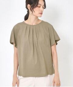 CORDIER / コルディア カットソー | 【M～4Lサイズ／接触冷感／アンサンブル】ミニョンジャージ フレアー袖フェミニンプルオーバー