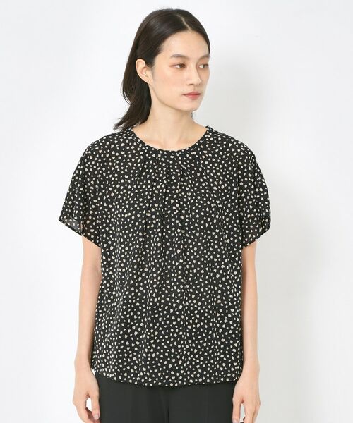 CORDIER / コルディア カットソー | 【M～4Lサイズ／接触冷感／アンサンブル】ミニョンジャージ フレアー袖フェミニンプルオーバー | 詳細1