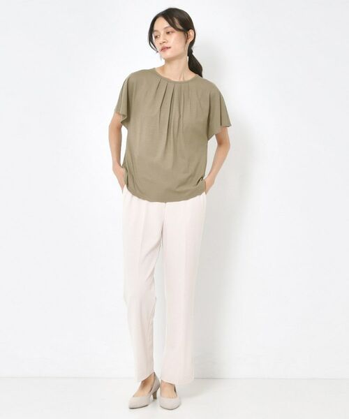 CORDIER / コルディア カットソー | 【M～4Lサイズ／接触冷感／アンサンブル】ミニョンジャージ フレアー袖フェミニンプルオーバー | 詳細11