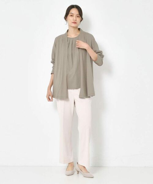 CORDIER / コルディア カットソー | 【M～4Lサイズ／接触冷感／アンサンブル】ミニョンジャージ フレアー袖フェミニンプルオーバー | 詳細12