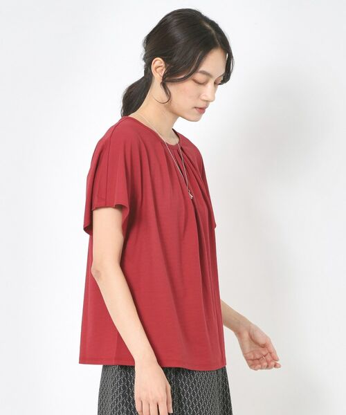 CORDIER / コルディア カットソー | 【M～4Lサイズ／接触冷感／アンサンブル】ミニョンジャージ フレアー袖フェミニンプルオーバー | 詳細15