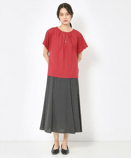 CORDIER / コルディア カットソー | 【M～4Lサイズ／接触冷感／アンサンブル】ミニョンジャージ フレアー袖フェミニンプルオーバー | 詳細16