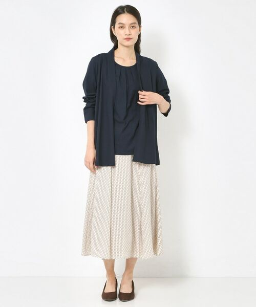 CORDIER / コルディア カットソー | 【M～4Lサイズ／接触冷感／アンサンブル】ミニョンジャージ フレアー袖フェミニンプルオーバー | 詳細20