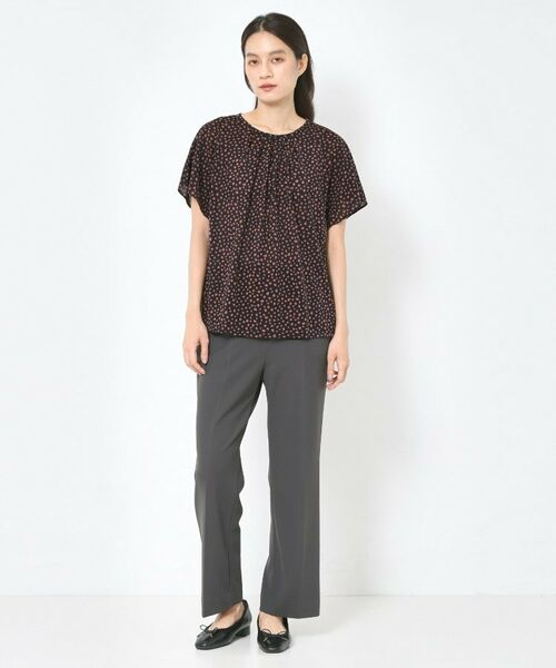 CORDIER / コルディア カットソー | 【M～4Lサイズ／接触冷感／アンサンブル】ミニョンジャージ フレアー袖フェミニンプルオーバー | 詳細24