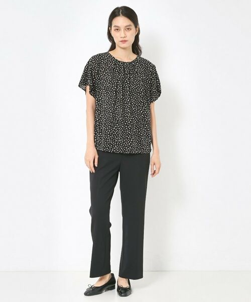 CORDIER / コルディア カットソー | 【M～4Lサイズ／接触冷感／アンサンブル】ミニョンジャージ フレアー袖フェミニンプルオーバー | 詳細28