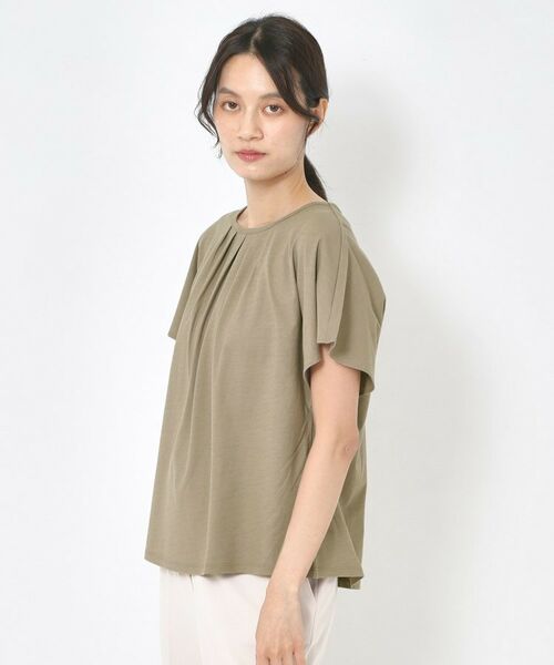 CORDIER / コルディア カットソー | 【M～4Lサイズ／接触冷感／アンサンブル】ミニョンジャージ フレアー袖フェミニンプルオーバー | 詳細9