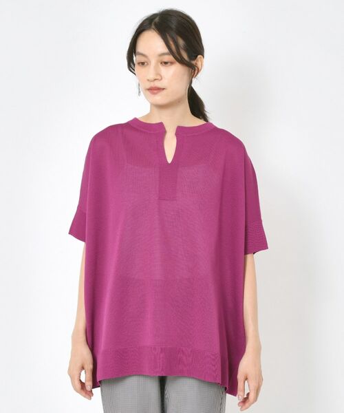 CORDIER / コルディア ニット・セーター | 【洗える】SAILOR 大人の着映えシアーニット キーネックプルオーバー | 詳細1