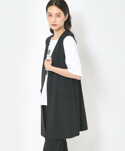 CORDIER / コルディア ベスト | 【セットアップ／洗える】アルバトロスジャージ Vネックジレ | 詳細10