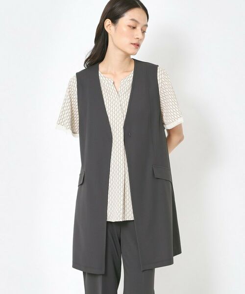 CORDIER / コルディア ベスト | 【セットアップ／洗える】アルバトロスジャージ Vネックジレ | 詳細18