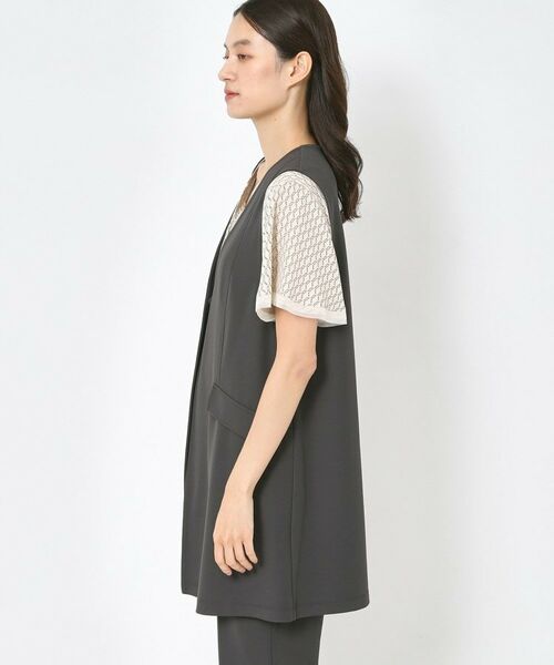 CORDIER / コルディア ベスト | 【セットアップ／洗える】アルバトロスジャージ Vネックジレ | 詳細2