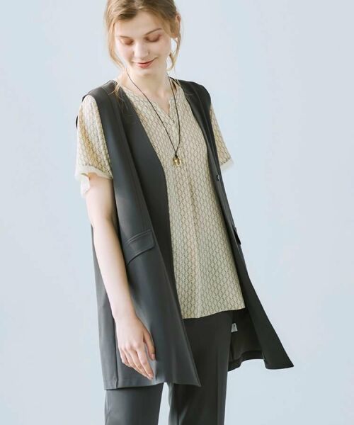 CORDIER / コルディア ベスト | 【セットアップ／洗える】アルバトロスジャージ Vネックジレ | 詳細22