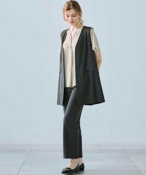 CORDIER / コルディア ベスト | 【セットアップ／洗える】アルバトロスジャージ Vネックジレ | 詳細24