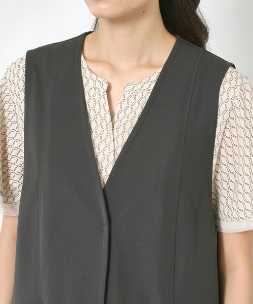 CORDIER / コルディア ベスト | 【セットアップ／洗える】アルバトロスジャージ Vネックジレ | 詳細4