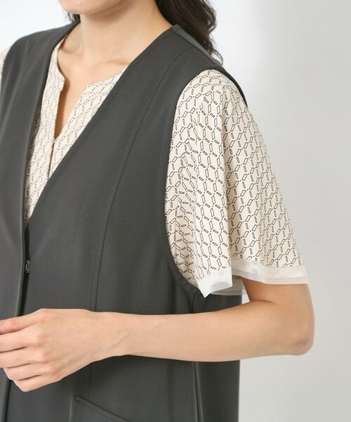 CORDIER / コルディア ベスト | 【セットアップ／洗える】アルバトロスジャージ Vネックジレ | 詳細5