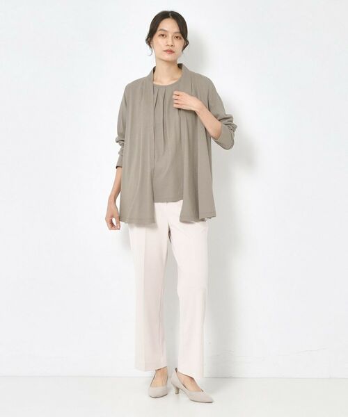 CORDIER / コルディア カーディガン・ボレロ | 【接触冷感/M～4Lサイズ/洗える/アンサンブル】ミニョンジャージカーディガン | 詳細10