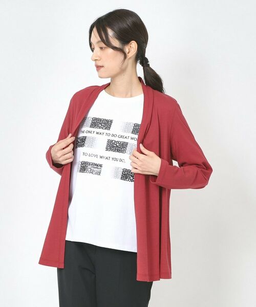 CORDIER / コルディア カーディガン・ボレロ | 【接触冷感/M～4Lサイズ/洗える/アンサンブル】ミニョンジャージカーディガン | 詳細13