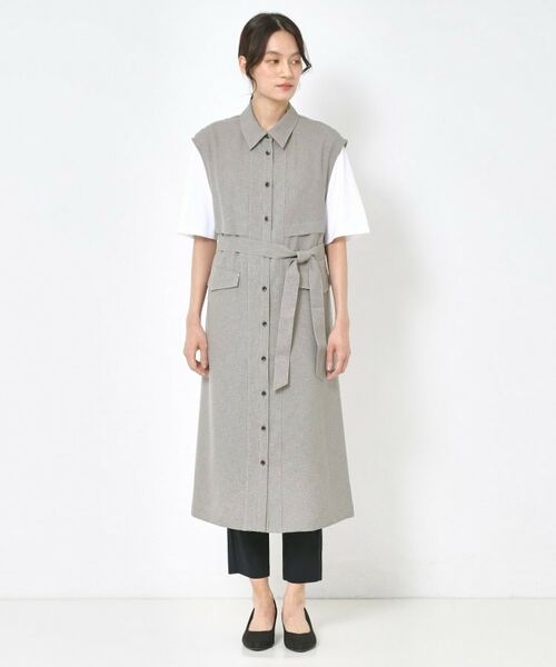 CORDIER / コルディア ロング・マキシ丈ワンピース | 【洗える】シックツイル トレンチディティールワンピース | 詳細1