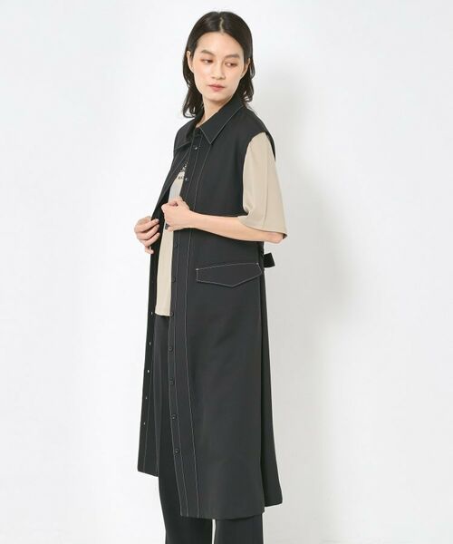 CORDIER / コルディア ロング・マキシ丈ワンピース | 【洗える】シックツイル トレンチディティールワンピース | 詳細10