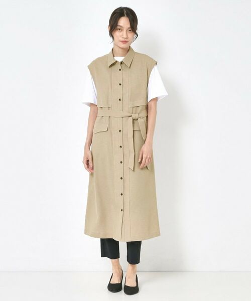 CORDIER / コルディア ロング・マキシ丈ワンピース | 【洗える】シックツイル トレンチディティールワンピース | 詳細15