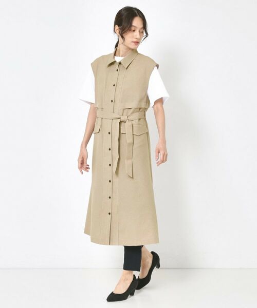 CORDIER / コルディア ロング・マキシ丈ワンピース | 【洗える】シックツイル トレンチディティールワンピース | 詳細16