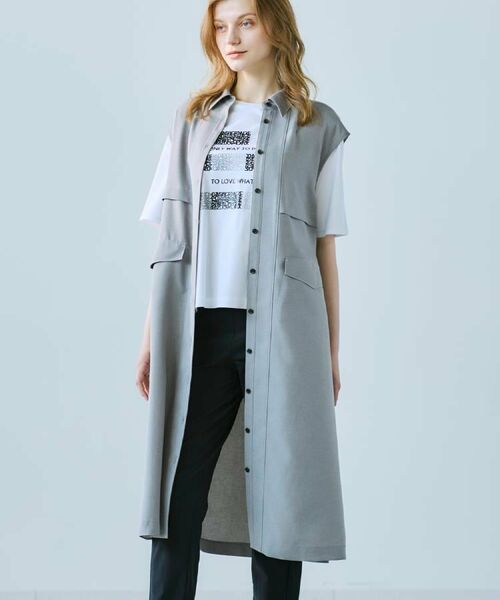CORDIER / コルディア ロング・マキシ丈ワンピース | 【洗える】シックツイル トレンチディティールワンピース | 詳細22