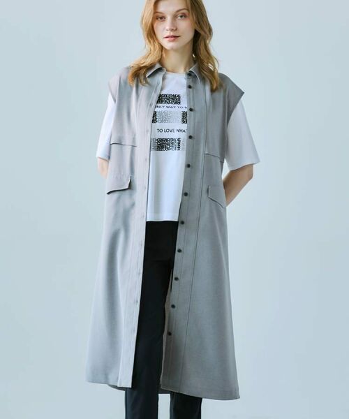 CORDIER / コルディア ロング・マキシ丈ワンピース | 【洗える】シックツイル トレンチディティールワンピース | 詳細23