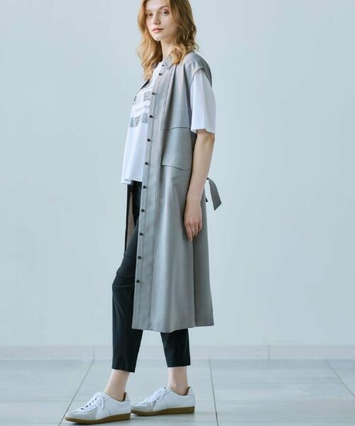 CORDIER / コルディア ロング・マキシ丈ワンピース | 【洗える】シックツイル トレンチディティールワンピース | 詳細25