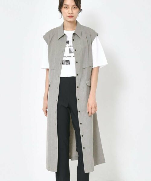 CORDIER / コルディア ロング・マキシ丈ワンピース | 【洗える】シックツイル トレンチディティールワンピース(グレー(012))