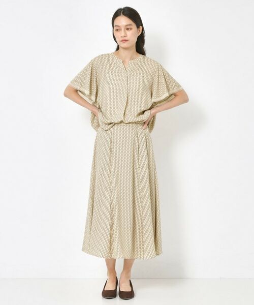 CORDIER / コルディア ロング・マキシ丈スカート | 【セットアップ／洗える】大人の着映え 幾何柄プリントフレアスカート | 詳細13