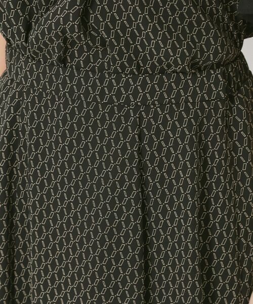 CORDIER / コルディア ロング・マキシ丈スカート | 【セットアップ／洗える】大人の着映え 幾何柄プリントフレアスカート | 詳細4