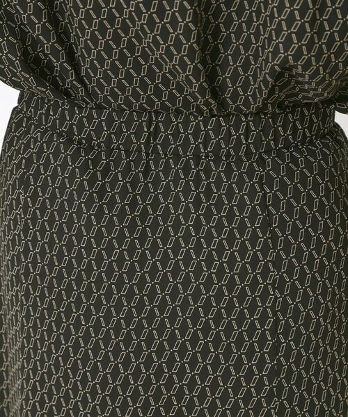 CORDIER / コルディア ロング・マキシ丈スカート | 【セットアップ／洗える】大人の着映え 幾何柄プリントフレアスカート | 詳細6