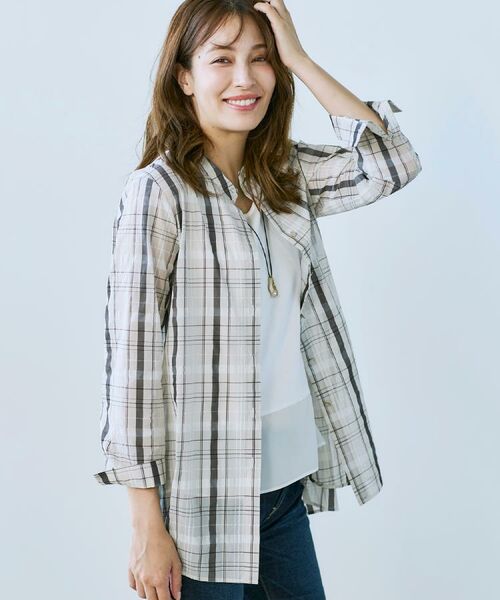 CORDIER / コルディア シャツ・ブラウス | 【洗える】エレン シアーチェックシャツ | 詳細17