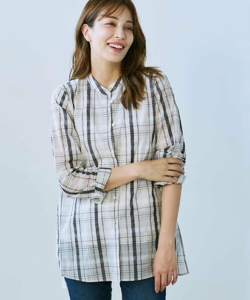 CORDIER / コルディア シャツ・ブラウス | 【洗える】エレン シアーチェックシャツ | 詳細18