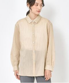CORDIER / コルディア シャツ・ブラウス | 【洗える】シアーシルク混ストライプシャツ