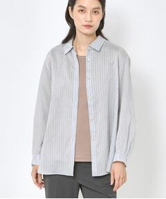 CORDIER / コルディア シャツ・ブラウス | 【洗える】シアーシルク混ストライプシャツ