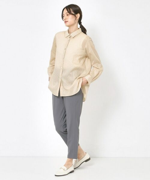 CORDIER / コルディア シャツ・ブラウス | 【洗える】シアーシルク混ストライプシャツ | 詳細15