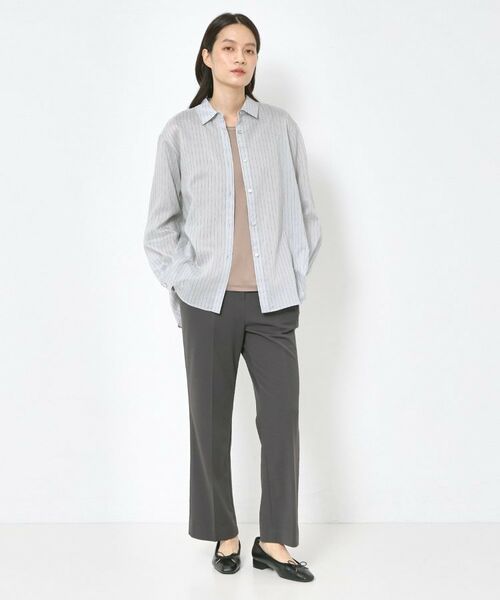 CORDIER / コルディア シャツ・ブラウス | 【洗える】シアーシルク混ストライプシャツ | 詳細18