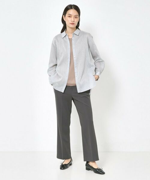CORDIER / コルディア シャツ・ブラウス | 【洗える】シアーシルク混ストライプシャツ | 詳細19
