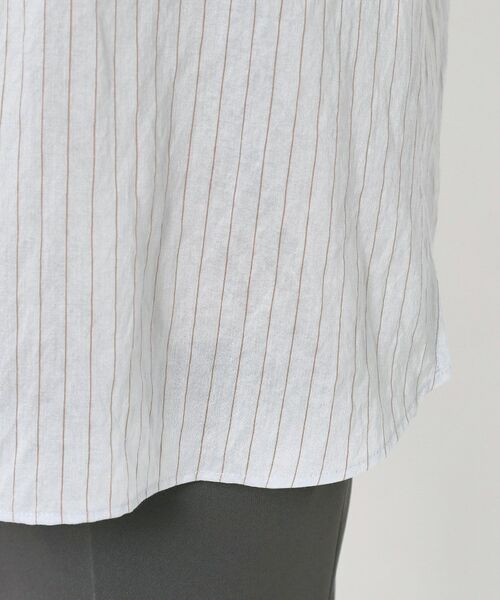 CORDIER / コルディア シャツ・ブラウス | 【洗える】シアーシルク混ストライプシャツ | 詳細8