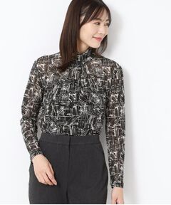 CORDIER / コルディア カットソー | 【M～4Lサイズ】ミラージュチュールハイネックプルオーバー